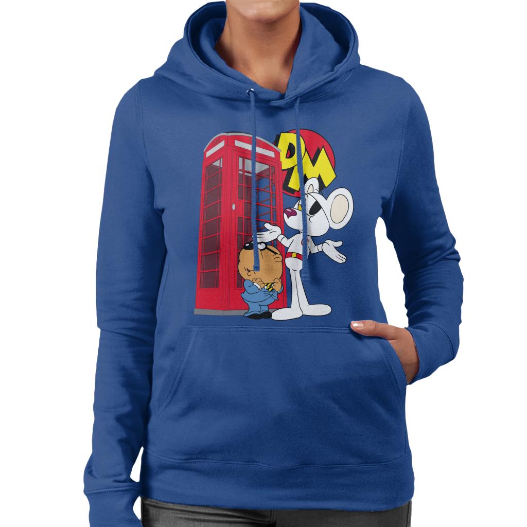 Danger Mouse Red Telephone Box Women's Hooded Sweatshirt-ALL + EVERY