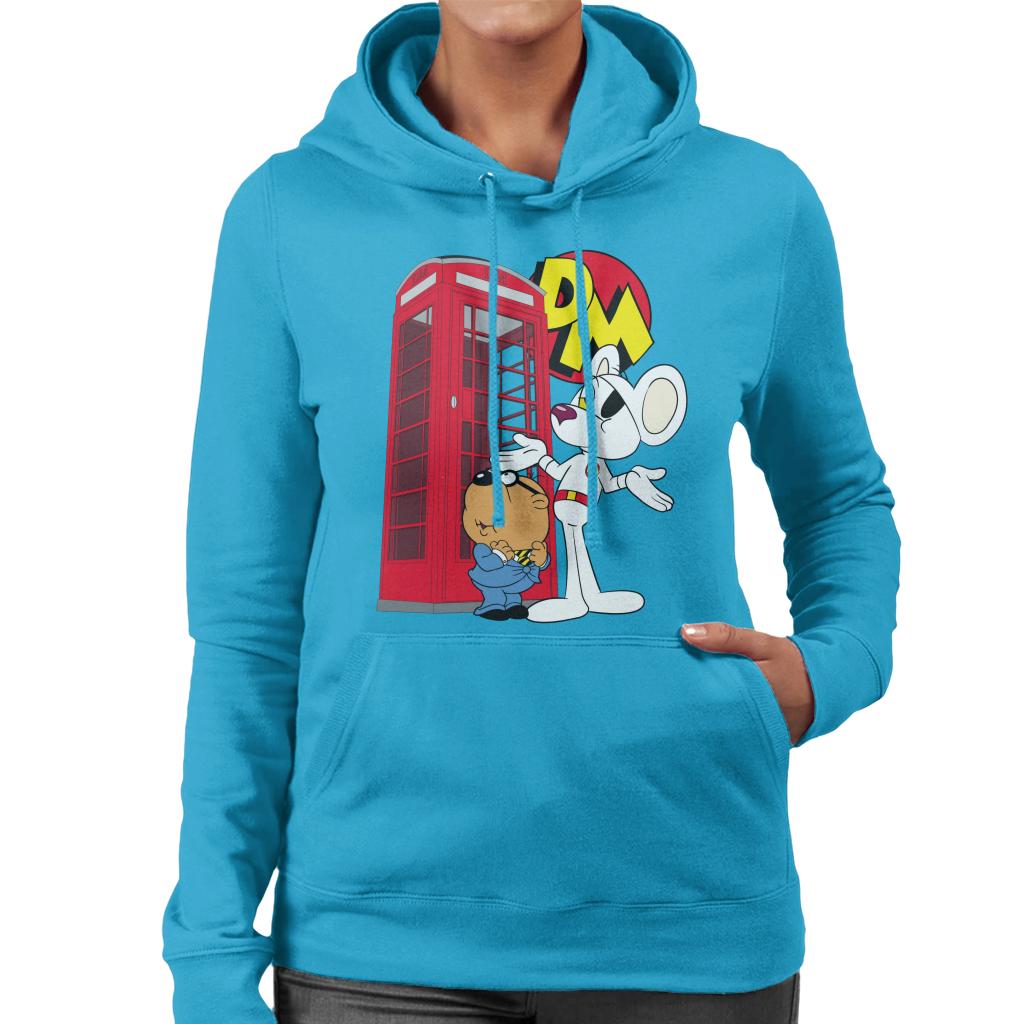 Danger Mouse Red Telephone Box Women's Hooded Sweatshirt-ALL + EVERY