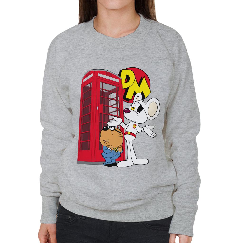 Danger Mouse Red Telephone Box Women's Sweatshirt-ALL + EVERY