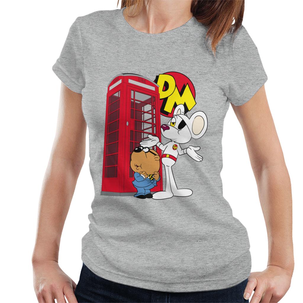 Danger Mouse Red Telephone Box Women's T-Shirt-ALL + EVERY