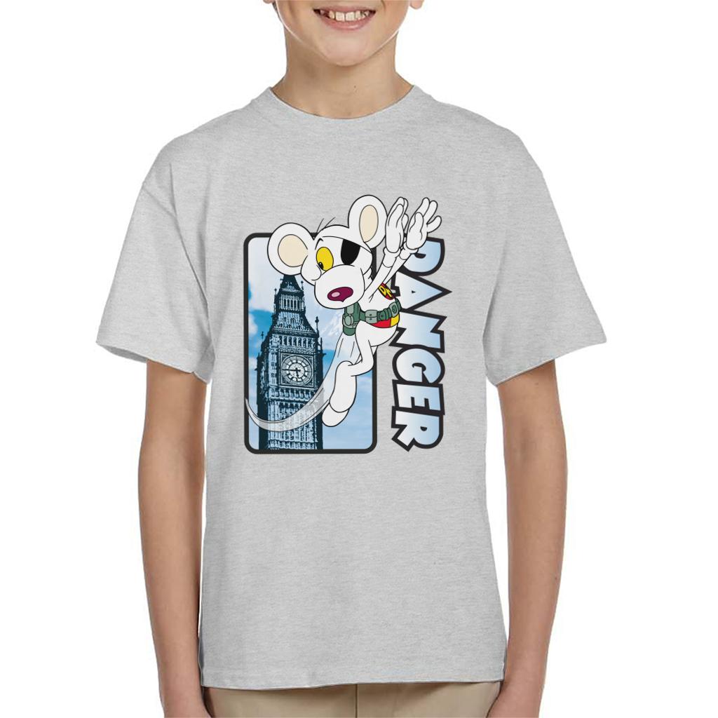 Danger Mouse Flying Past Big Ben Kid's T-Shirt-ALL + EVERY
