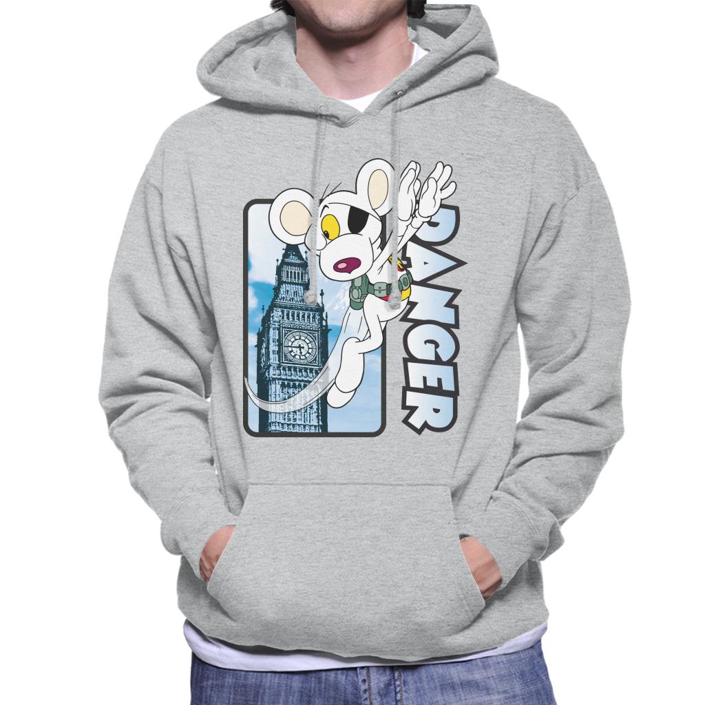 Danger Mouse Flying Past Big Ben Men's Hooded Sweatshirt-ALL + EVERY