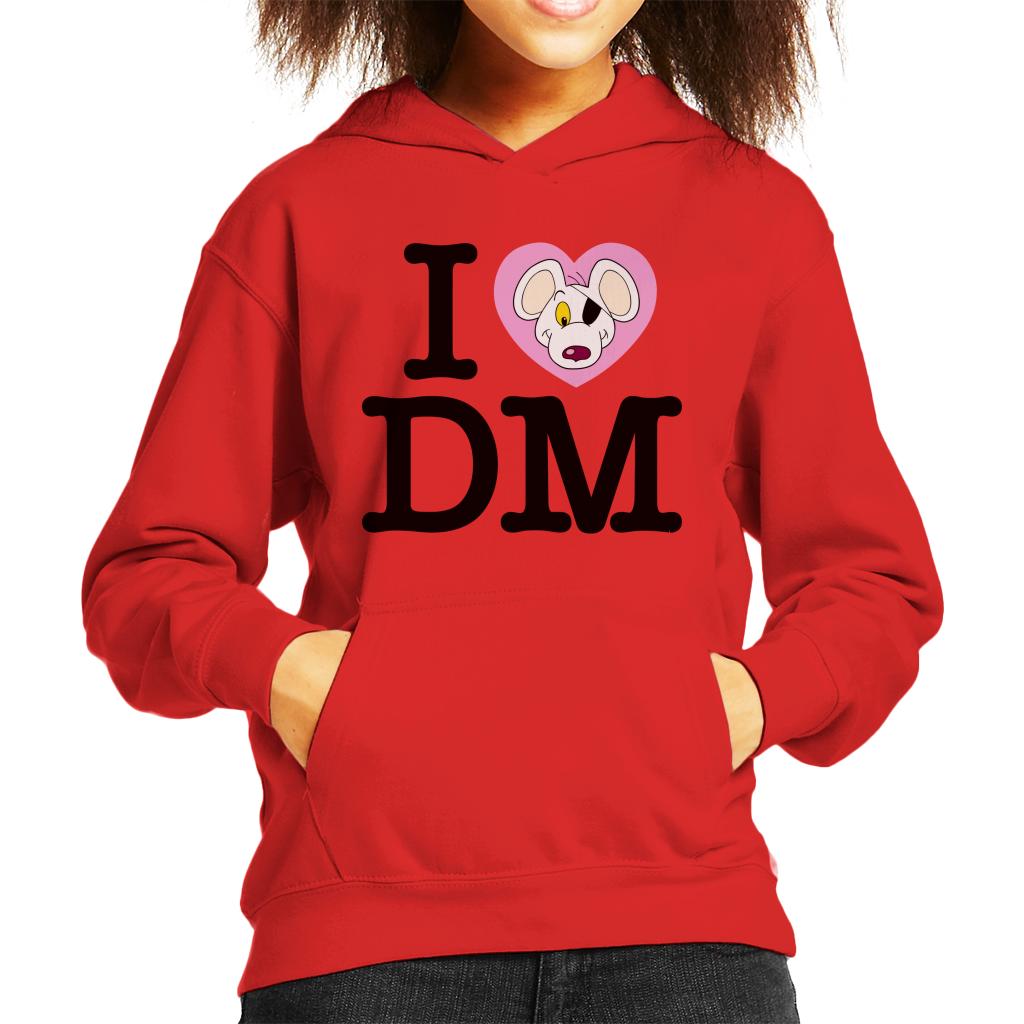 Danger Mouse I Love DM Kid's Hooded Sweatshirt-ALL + EVERY