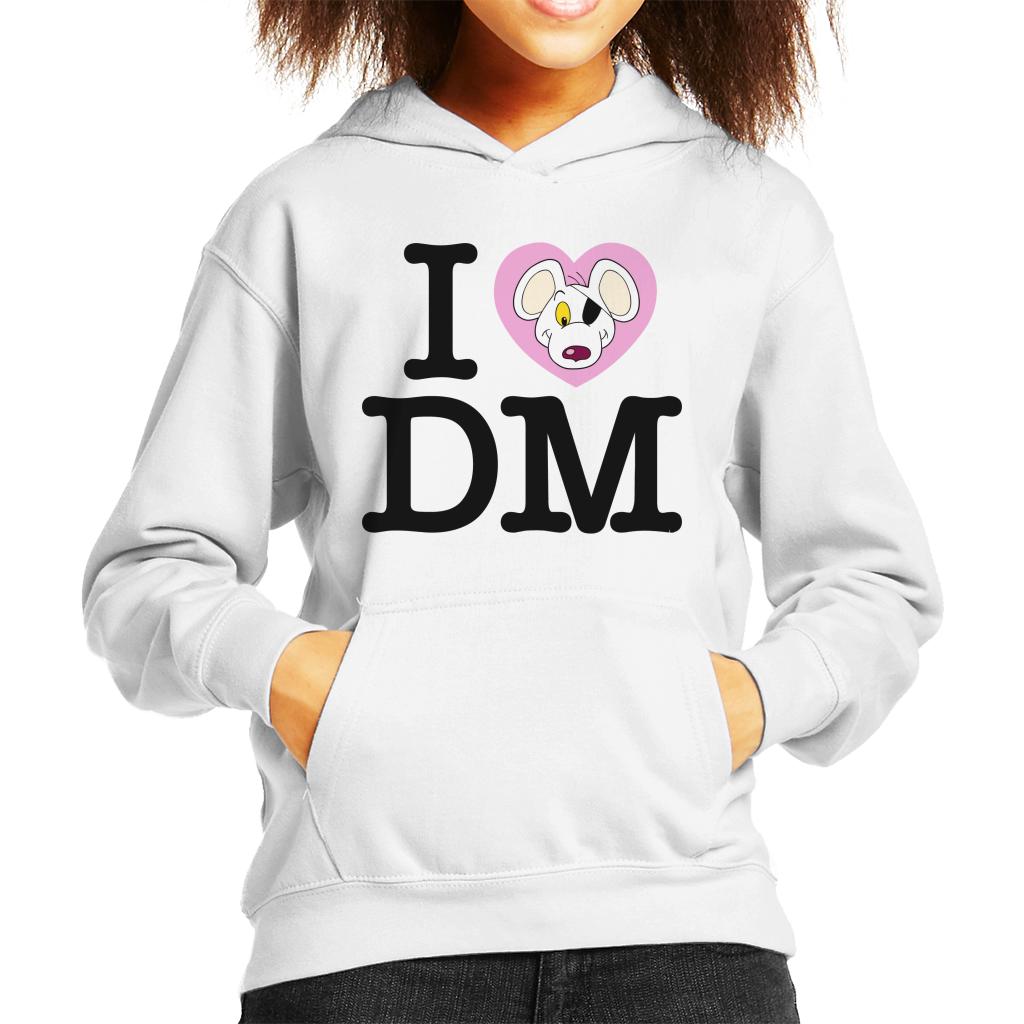 Danger Mouse I Love DM Kid's Hooded Sweatshirt-ALL + EVERY