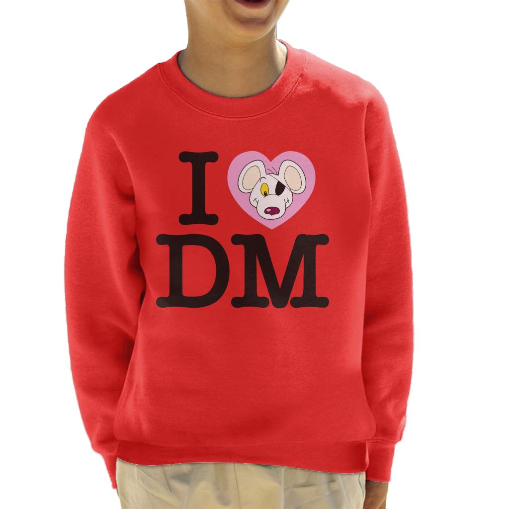 Danger Mouse I Love DM Kid's Sweatshirt-ALL + EVERY