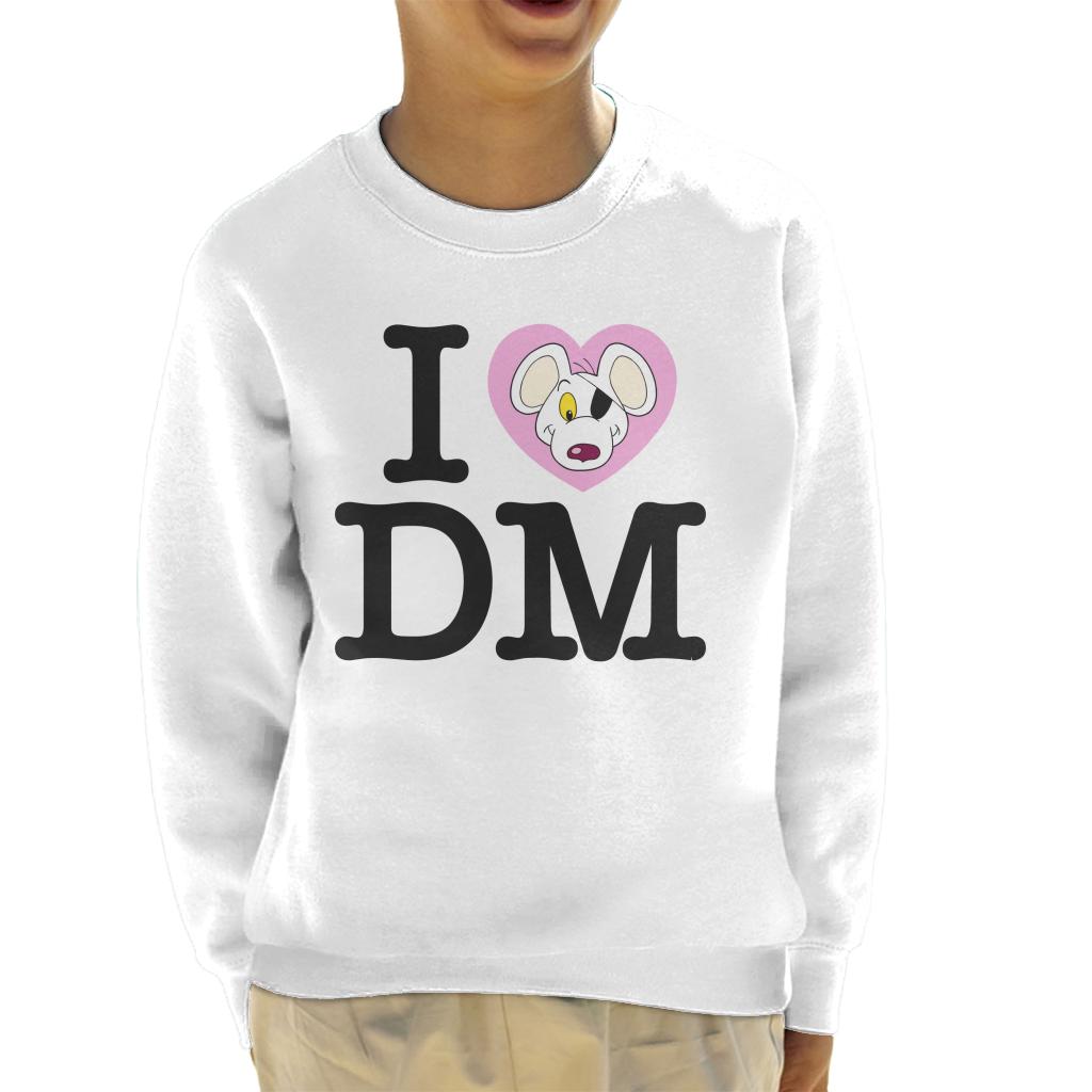 Danger Mouse I Love DM Kid's Sweatshirt-ALL + EVERY