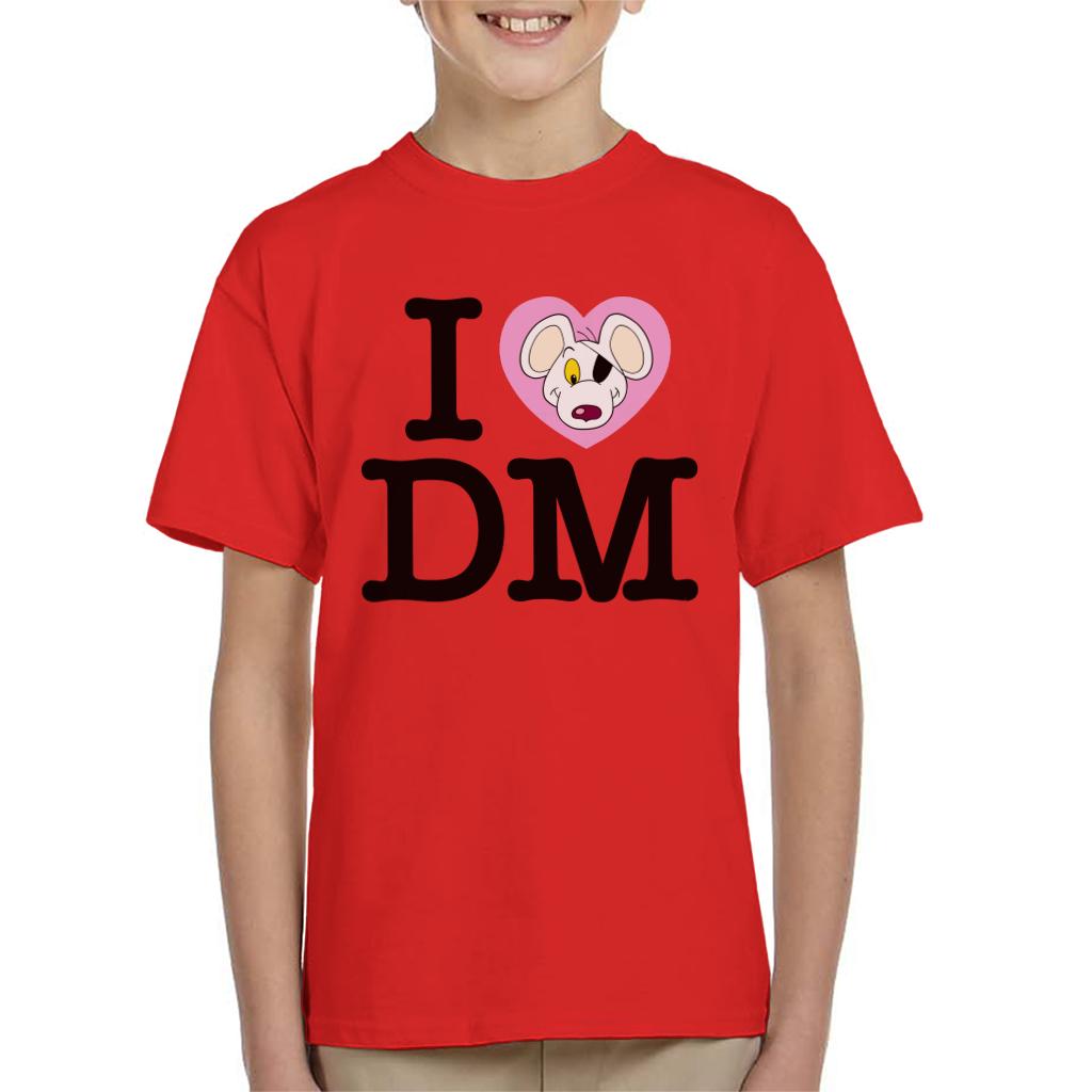 Danger Mouse I Love DM Kid's T-Shirt-ALL + EVERY