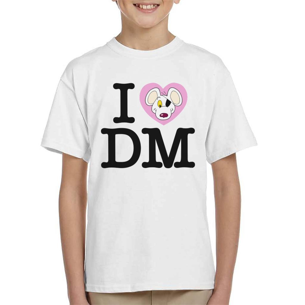 Danger Mouse I Love DM Kid's T-Shirt-ALL + EVERY