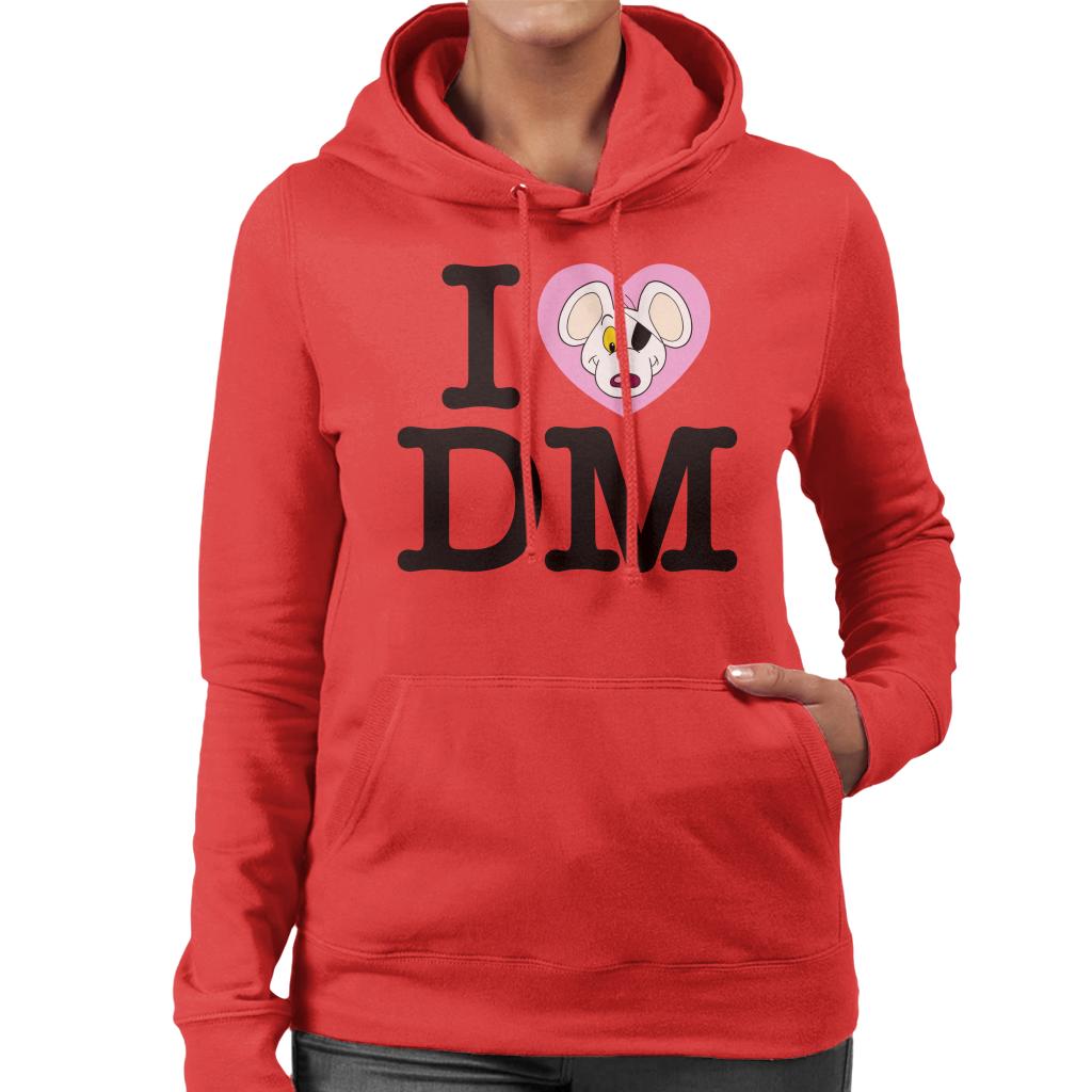 Danger Mouse I Love DM Women's Hooded Sweatshirt-ALL + EVERY