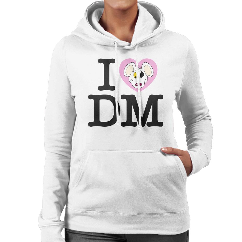 Danger Mouse I Love DM Women's Hooded Sweatshirt-ALL + EVERY