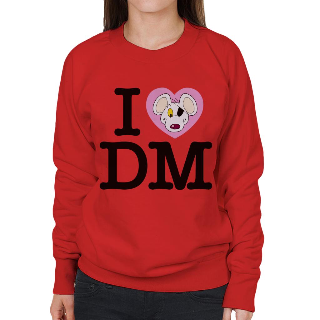 Danger Mouse I Love DM Women's Sweatshirt-ALL + EVERY