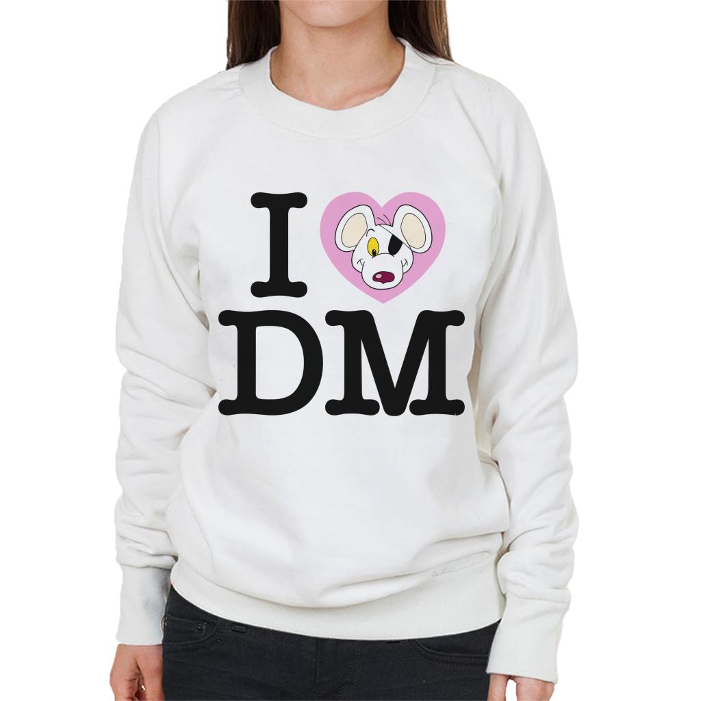 Danger Mouse I Love DM Women's Sweatshirt-ALL + EVERY