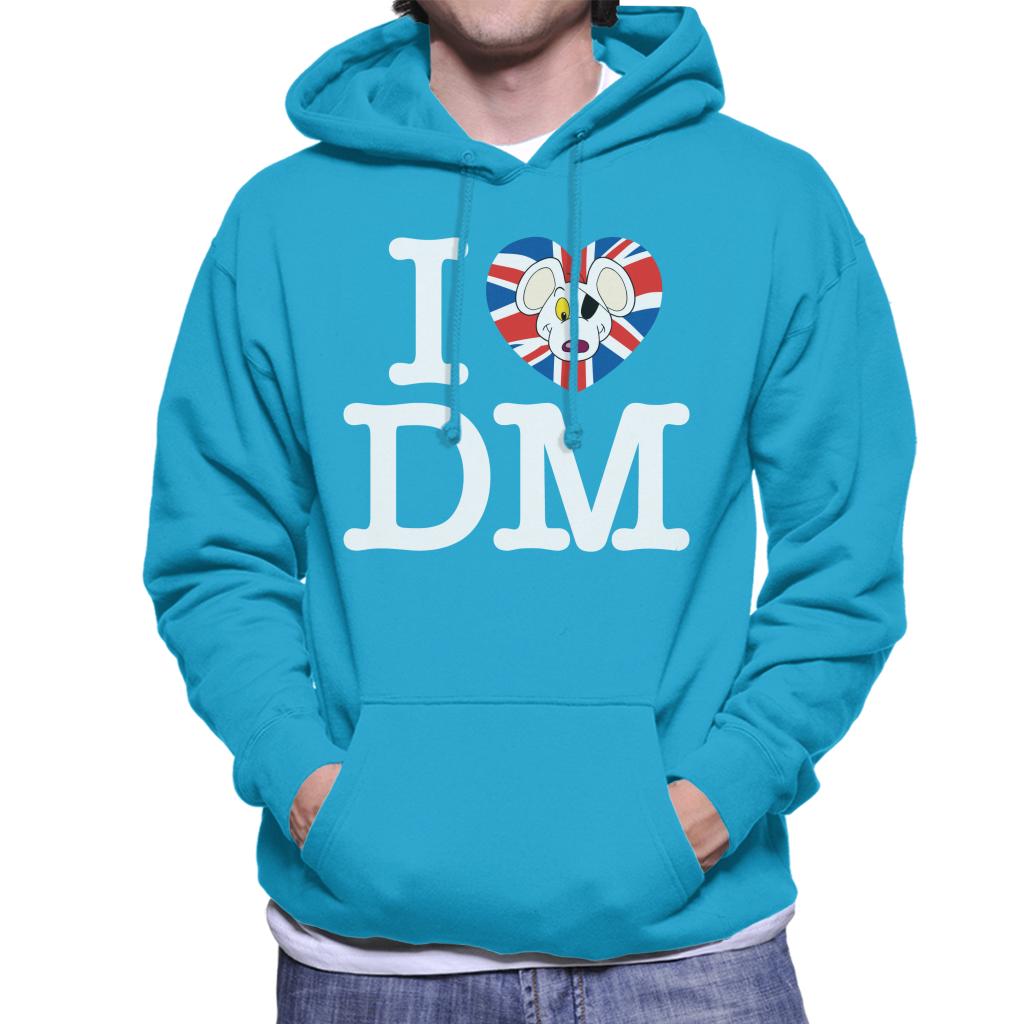 Danger Mouse I Love DM Union Jack Men's Hooded Sweatshirt-ALL + EVERY