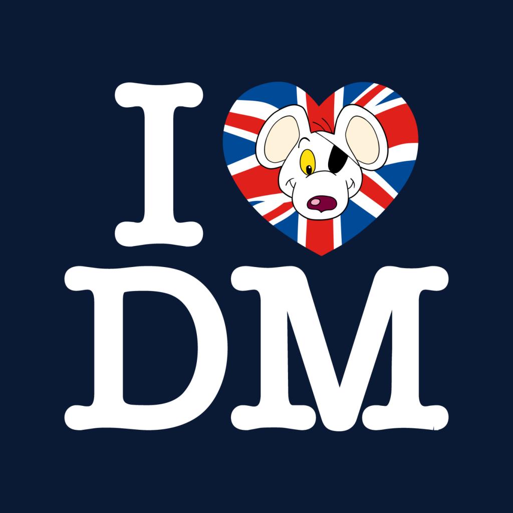 Danger Mouse I Love DM Union Jack Men's T-Shirt-ALL + EVERY