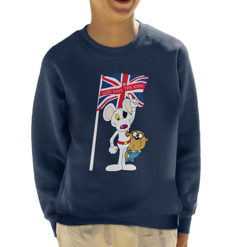 Danger Mouse Union Jack Flag God Save The King Kid's Sweatshirt-ALL + EVERY