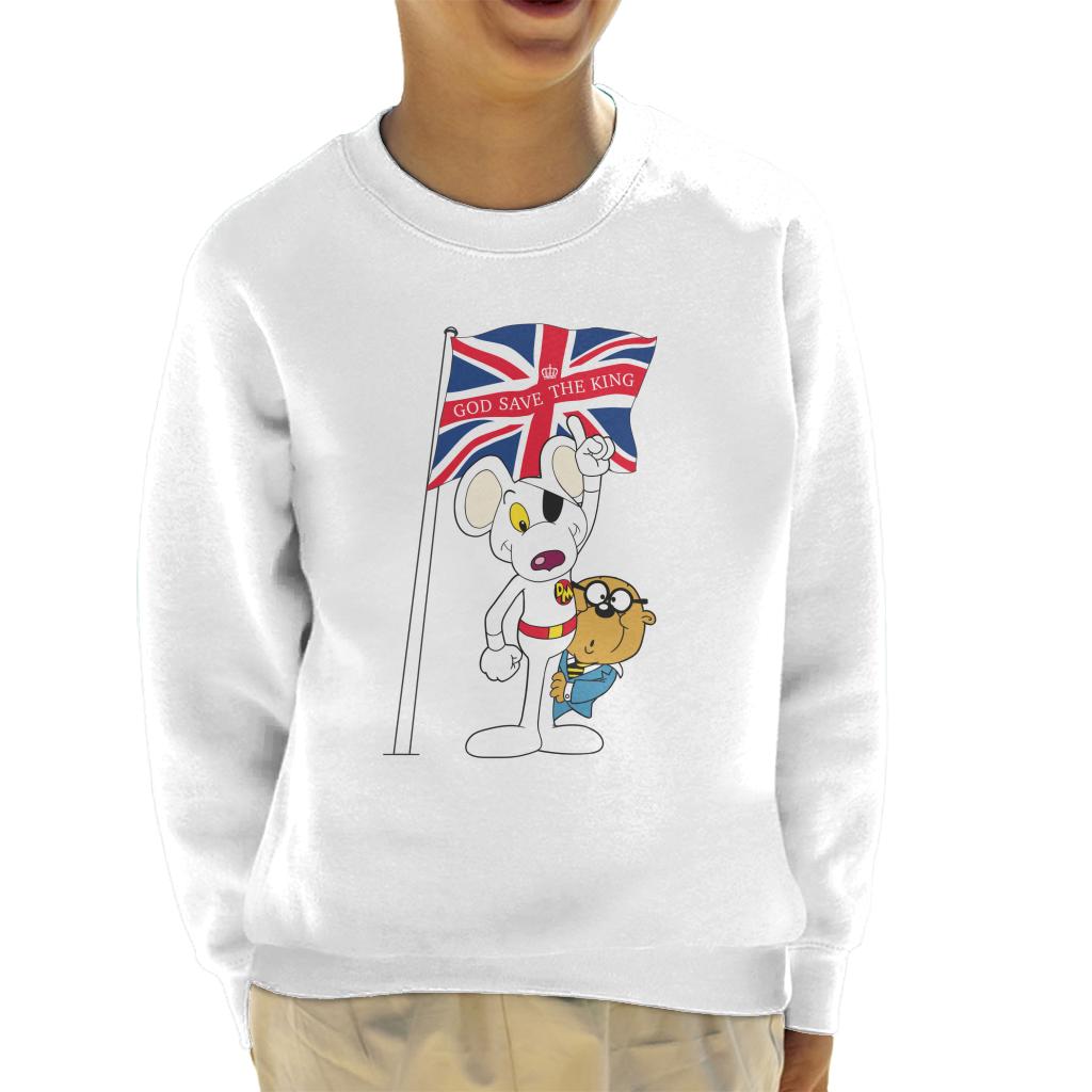 Danger Mouse Union Jack Flag God Save The King Kid's Sweatshirt-ALL + EVERY