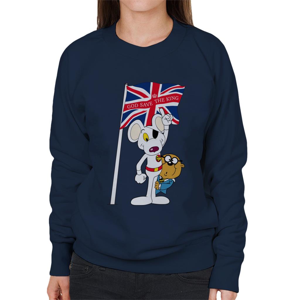 Danger Mouse Union Jack Flag God Save The King Women's Sweatshirt-ALL + EVERY