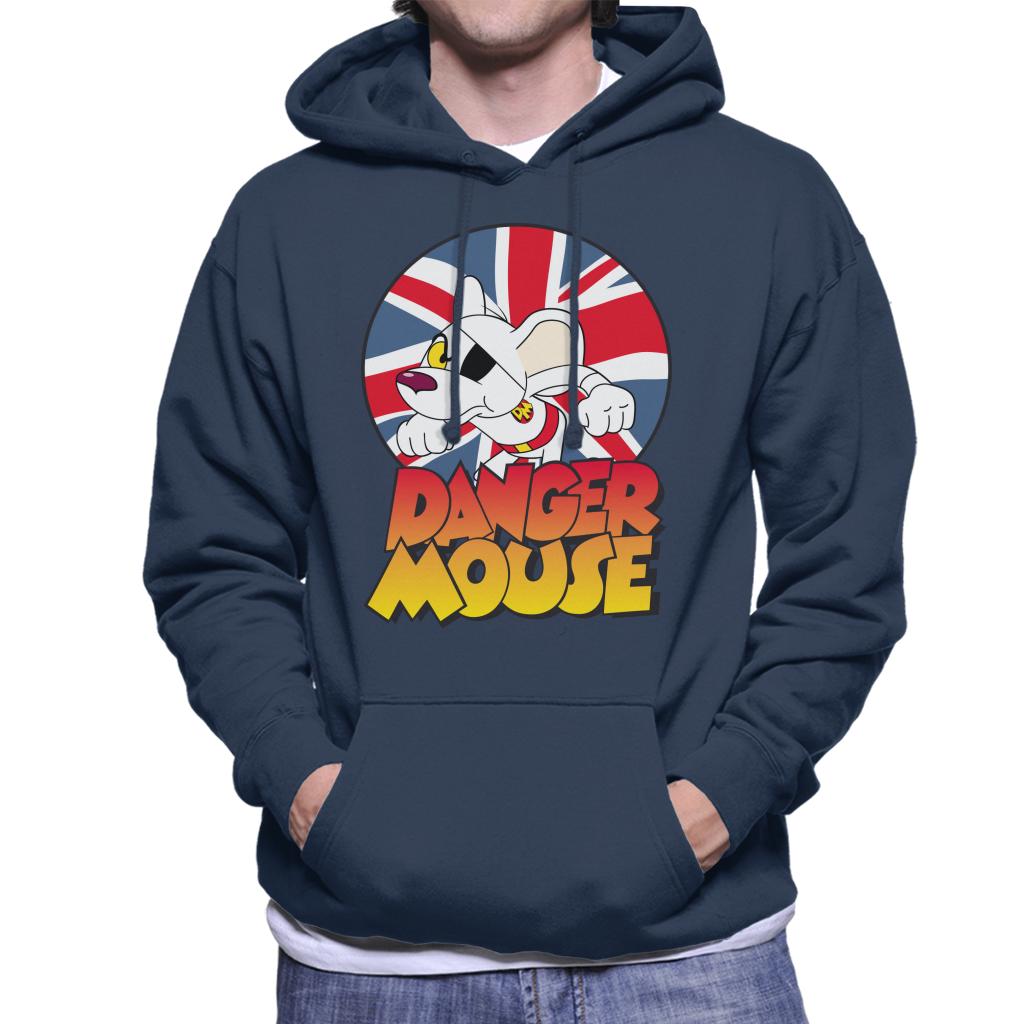 Danger Mouse Frowning Union Jack Men's Hooded Sweatshirt-ALL + EVERY