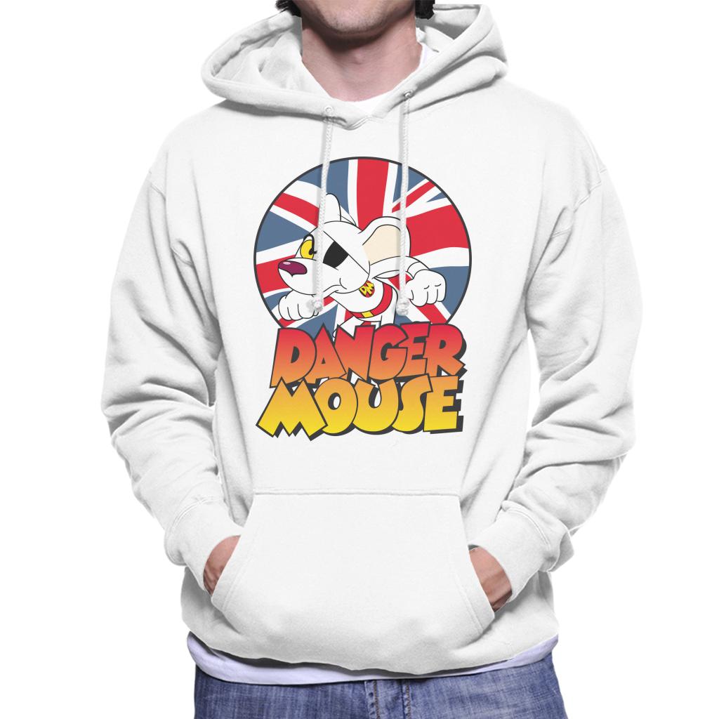 Danger Mouse Frowning Union Jack Men's Hooded Sweatshirt-ALL + EVERY