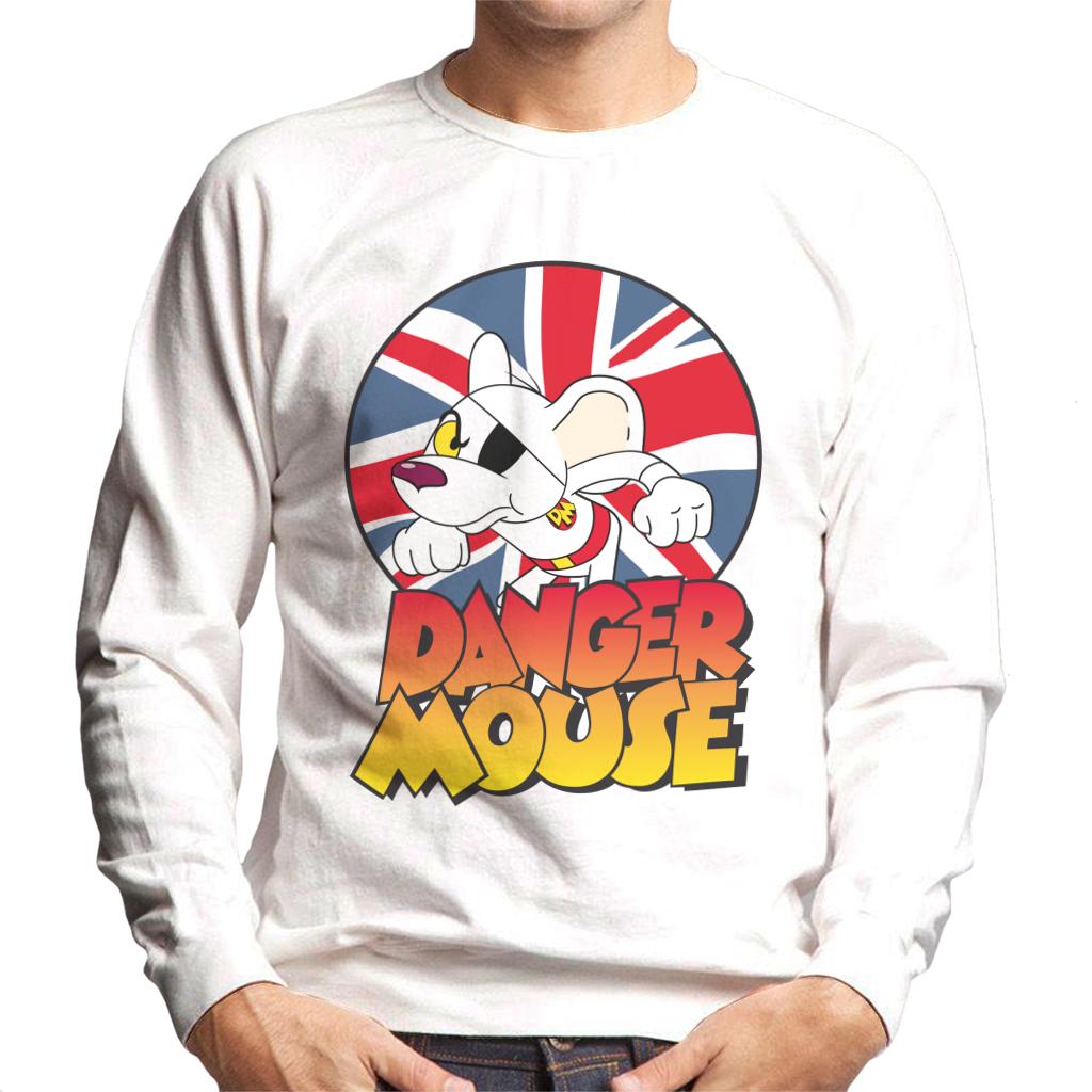 Danger Mouse Frowning Union Jack Men's Sweatshirt-ALL + EVERY