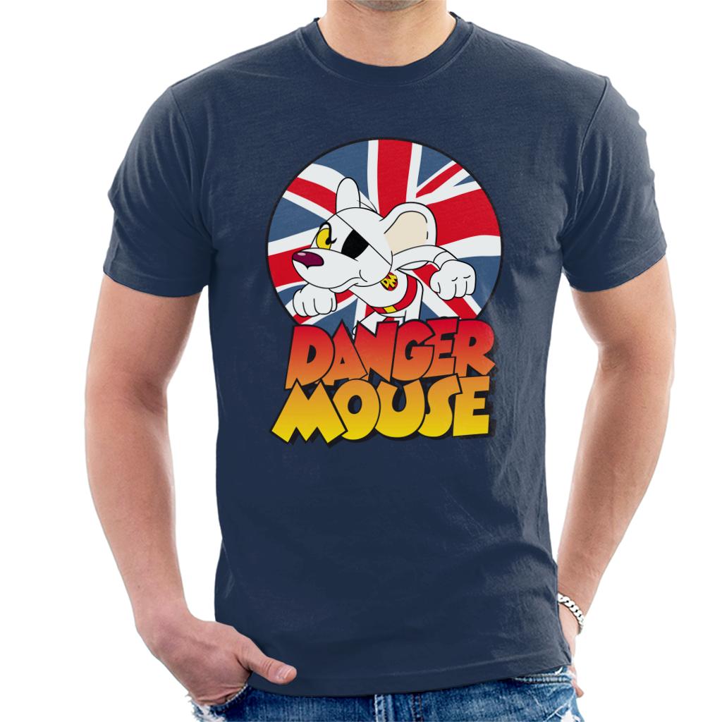 Danger Mouse Frowning Union Jack Men's T-Shirt-ALL + EVERY