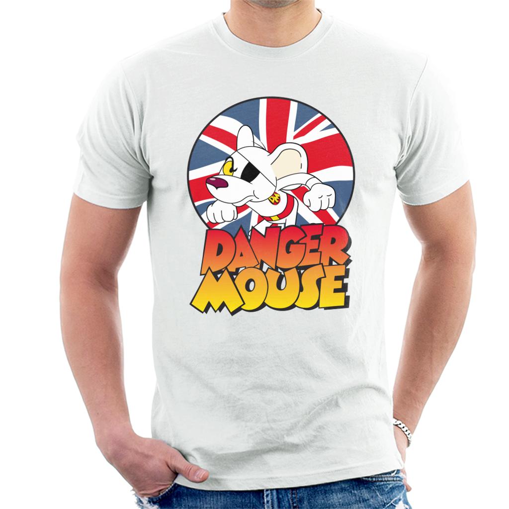 Danger Mouse Frowning Union Jack Men's T-Shirt-ALL + EVERY