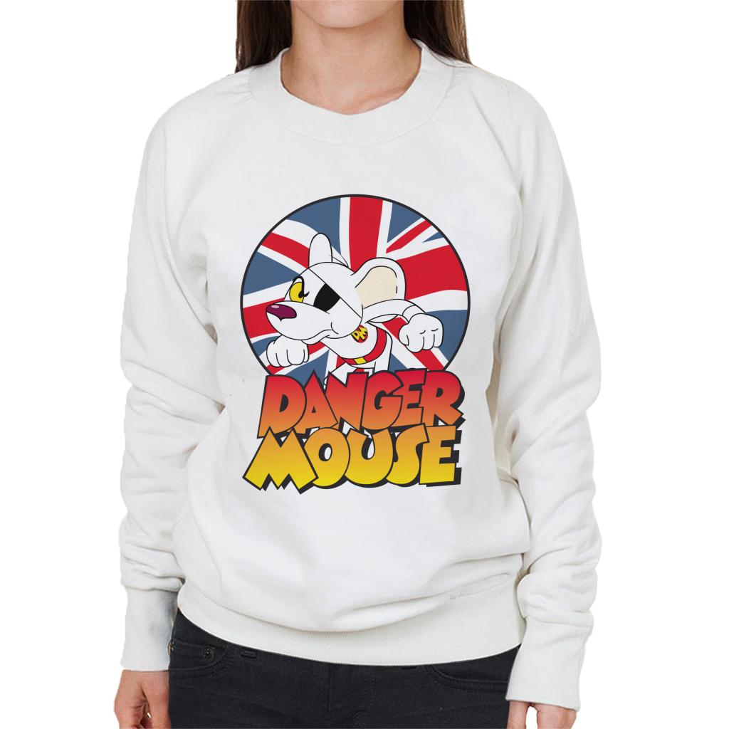 Danger Mouse Frowning Union Jack Women's Sweatshirt-ALL + EVERY