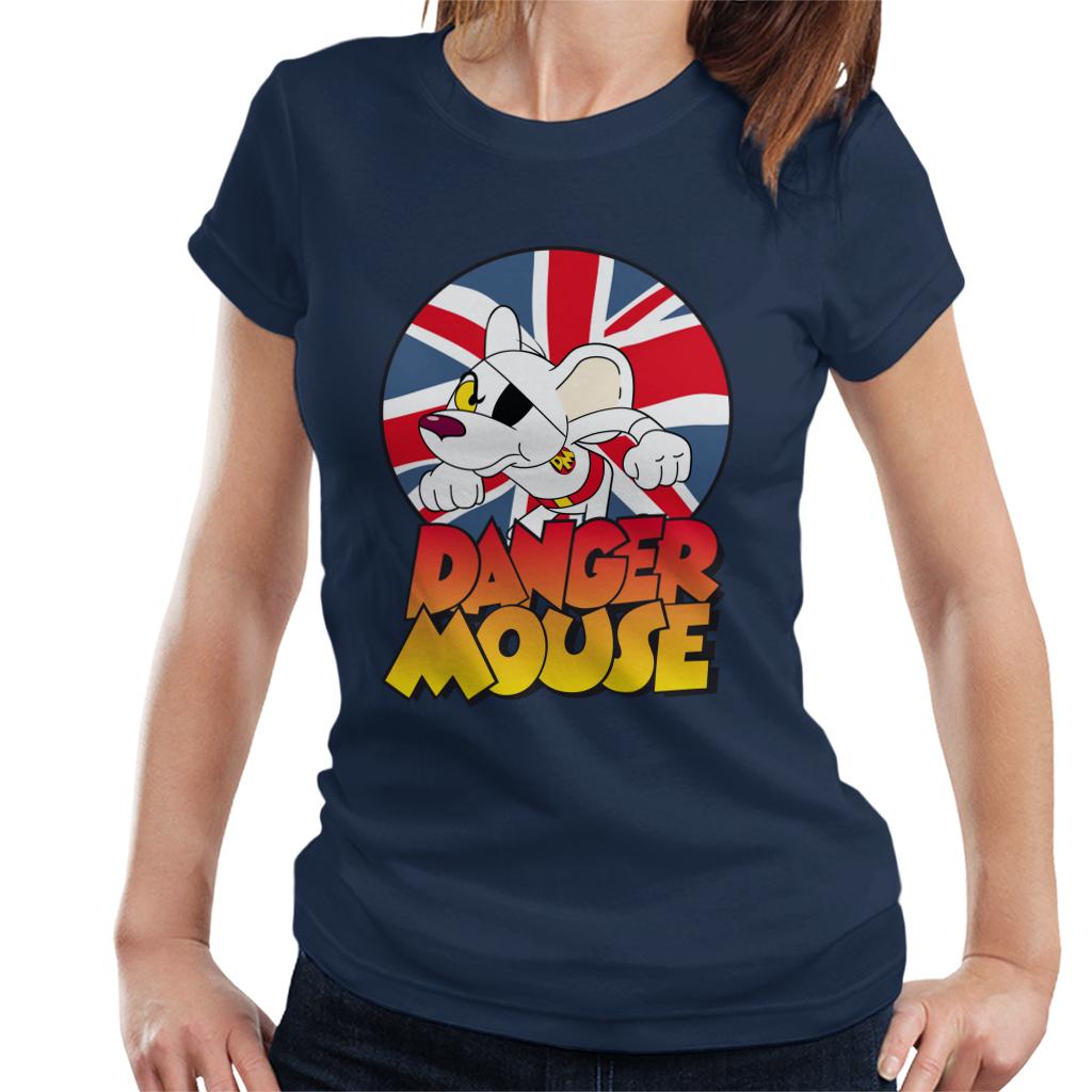 Danger Mouse Frowning Union Jack Women's T-Shirt-ALL + EVERY