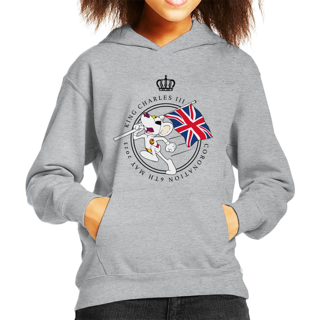 Danger Mouse King Charles III Coronation 2023 Kid's Hooded Sweatshirt-ALL + EVERY