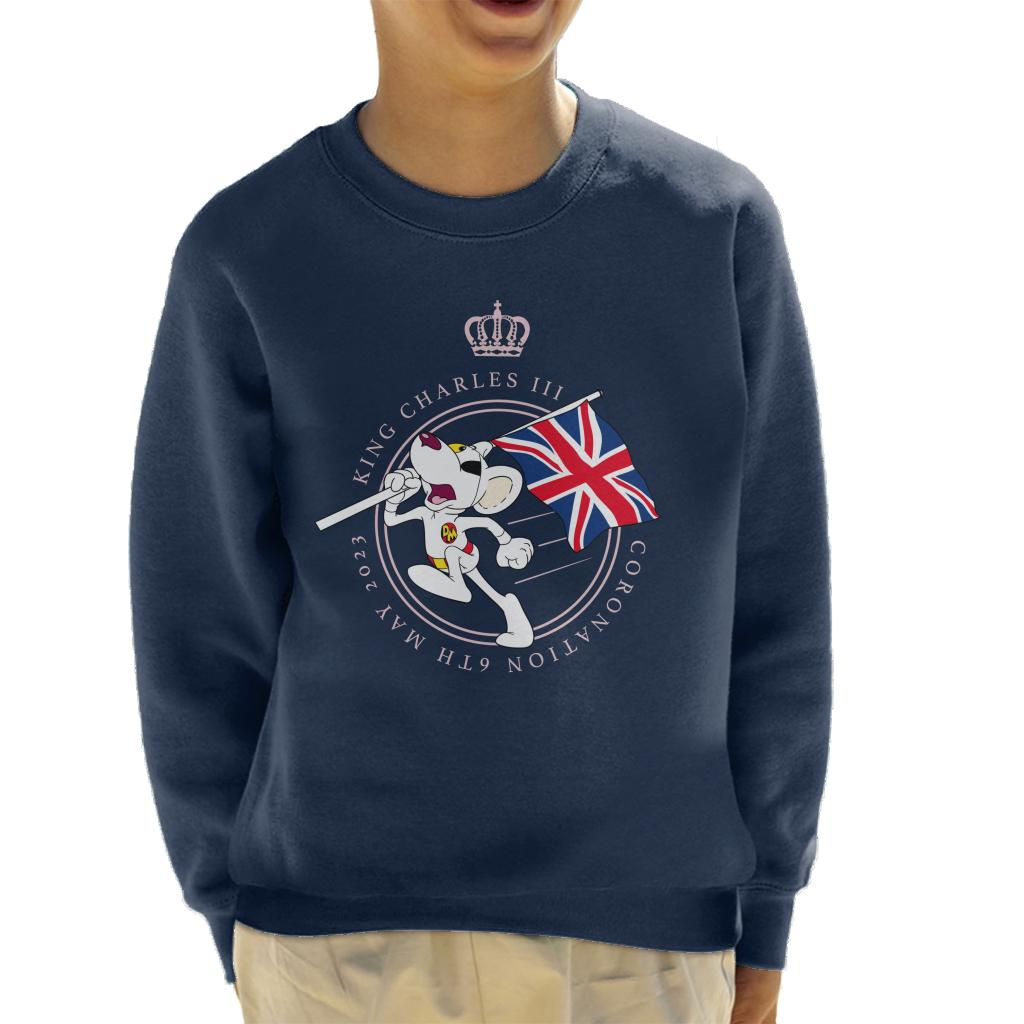 Danger Mouse King Charles III Coronation 2023 Union Jack Kid's Sweatshirt-ALL + EVERY