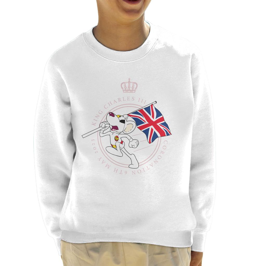 Danger Mouse King Charles III Coronation 2023 Union Jack Kid's Sweatshirt-ALL + EVERY