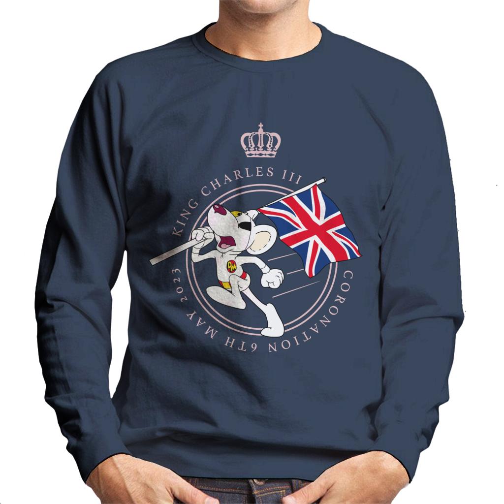 Danger Mouse King Charles III Coronation 2023 Union Jack Men's Sweatshirt-ALL + EVERY