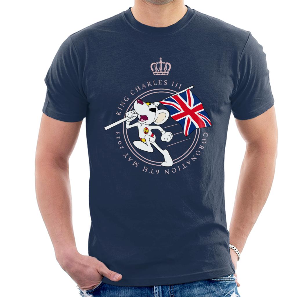 Danger Mouse King Charles III Coronation 2023 Union Jack Men's T-Shirt-ALL + EVERY