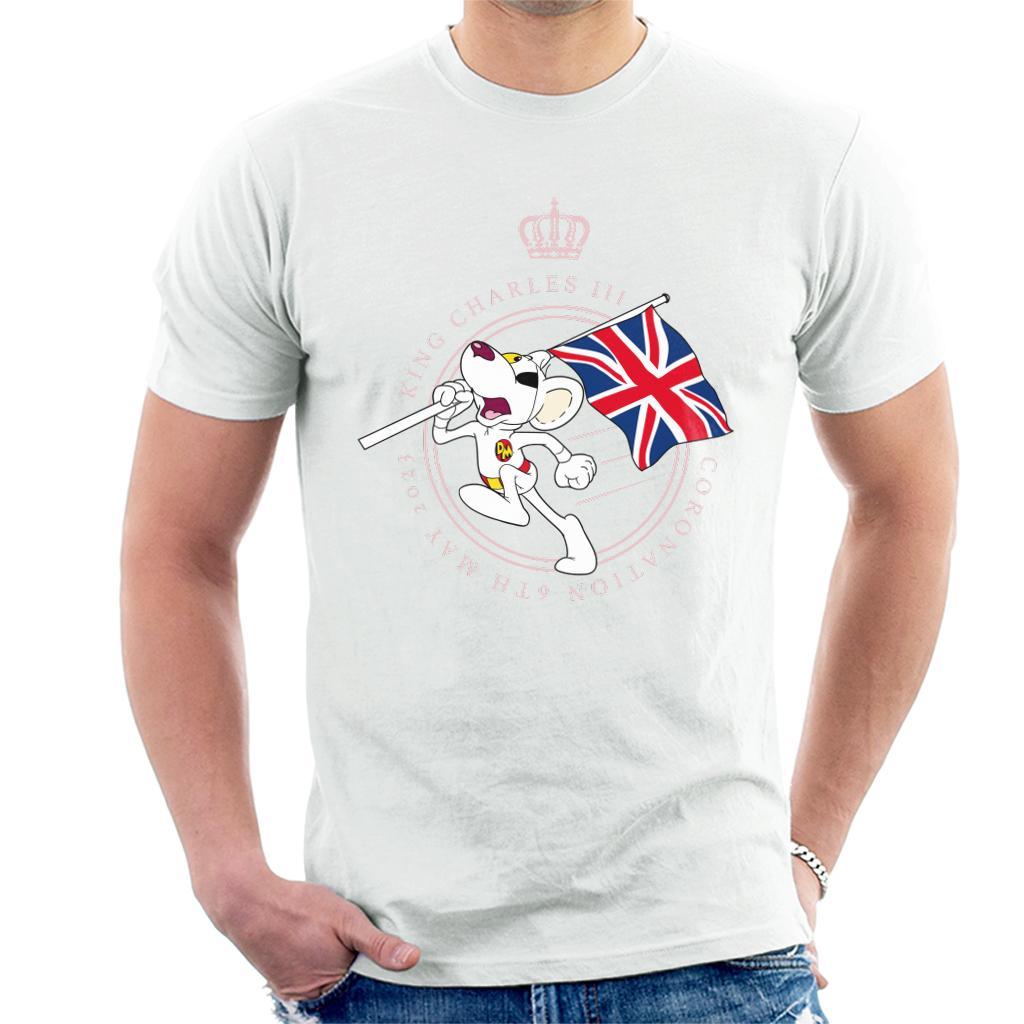 Danger Mouse King Charles III Coronation 2023 Union Jack Men's T-Shirt-ALL + EVERY