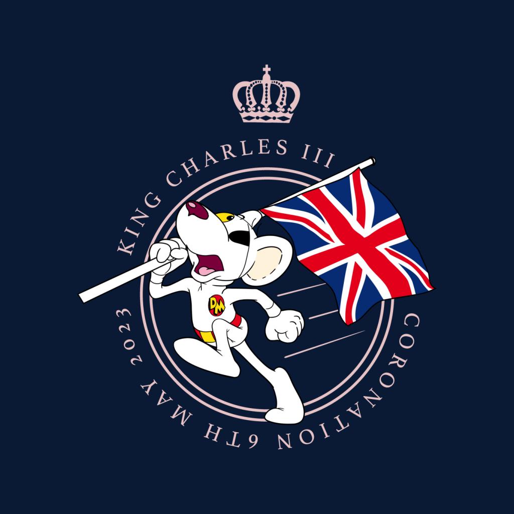 Danger Mouse King Charles III Coronation 2023 Union Jack Kid's T-Shirt-ALL + EVERY