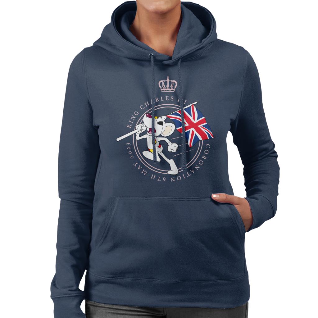 Danger Mouse King Charles III Coronation 2023 Union Jack Women's Hooded Sweatshirt-ALL + EVERY