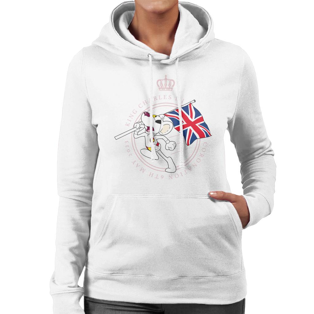 Danger Mouse King Charles III Coronation 2023 Union Jack Women's Hooded Sweatshirt-ALL + EVERY