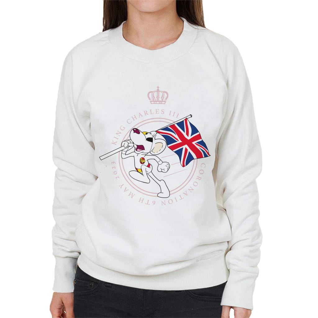 Danger Mouse King Charles III Coronation 2023 Union Jack Women's Sweatshirt-ALL + EVERY