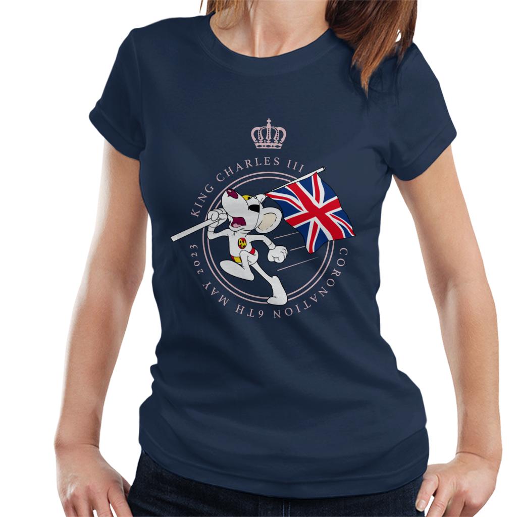 Danger Mouse King Charles III Coronation 2023 Union Jack Women's T-Shirt-ALL + EVERY