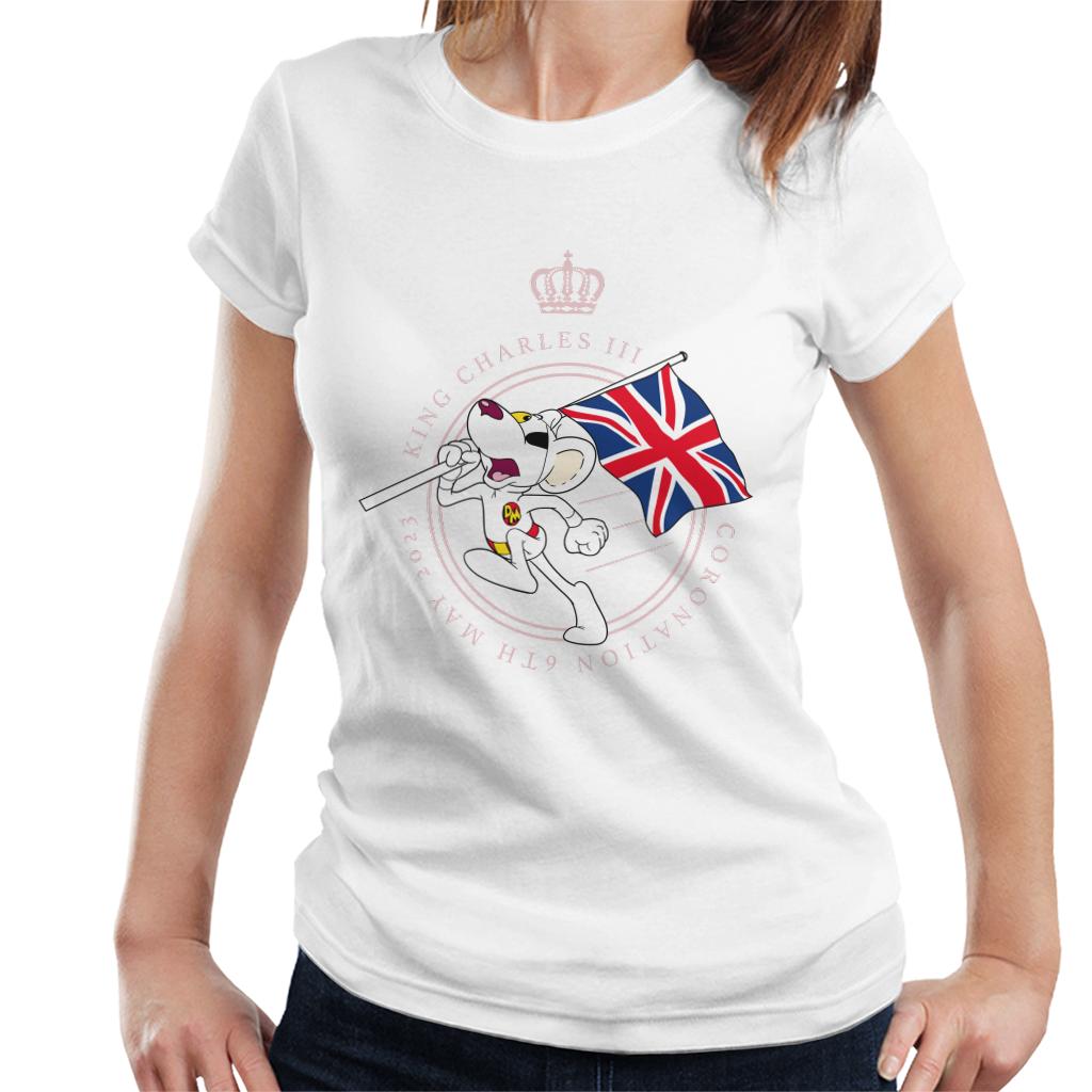 Danger Mouse King Charles III Coronation 2023 Union Jack Women's T-Shirt-ALL + EVERY