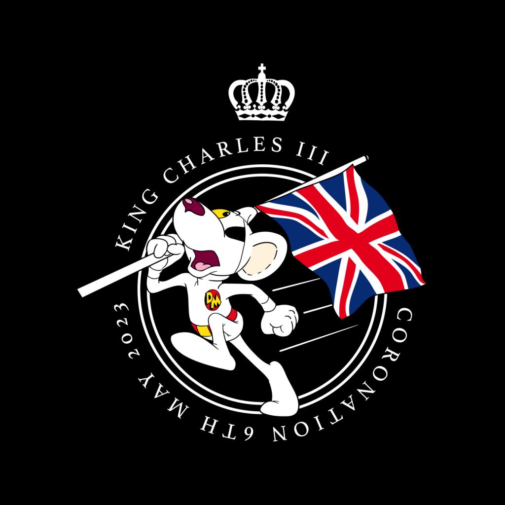 Danger Mouse Union Jack King Charles III 2023 Coronation Women's T-Shirt-ALL + EVERY