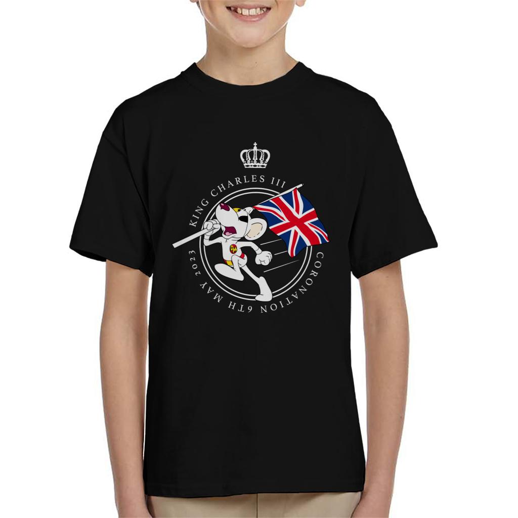 Danger Mouse Union Jack King Charles III 2023 Coronation Kid's T-Shirt-ALL + EVERY