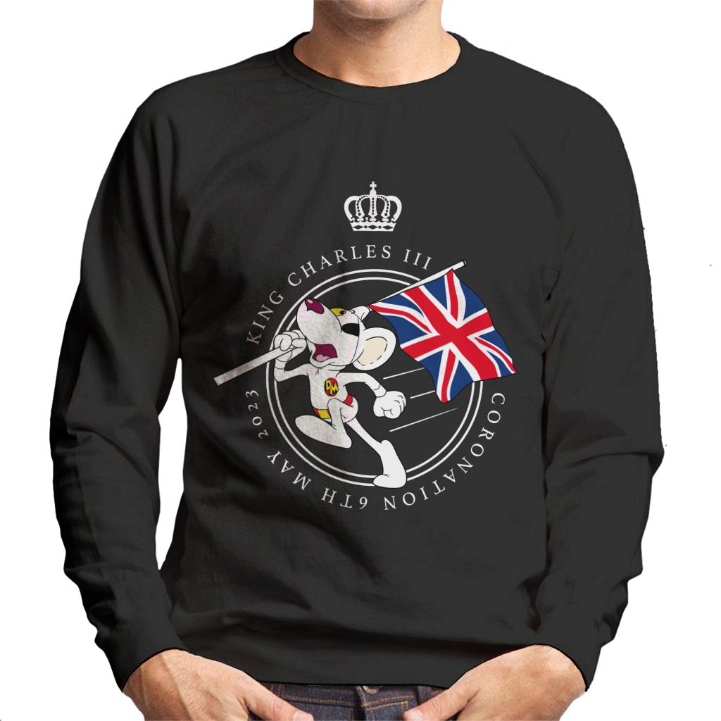 Danger Mouse Union Jack King Charles III 2023 Coronation Men's Sweatshirt-ALL + EVERY