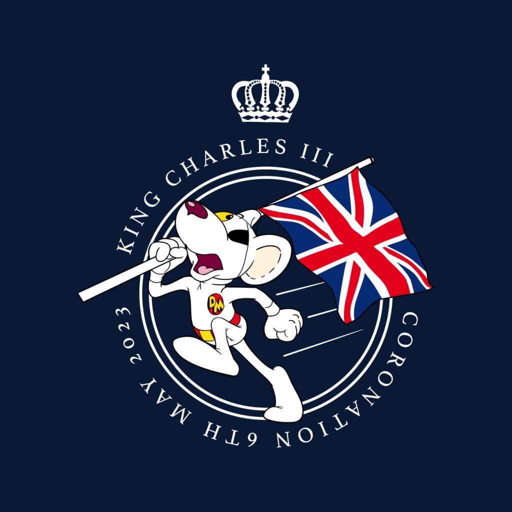 Danger Mouse Union Jack King Charles III 2023 Coronation Kid's T-Shirt-ALL + EVERY