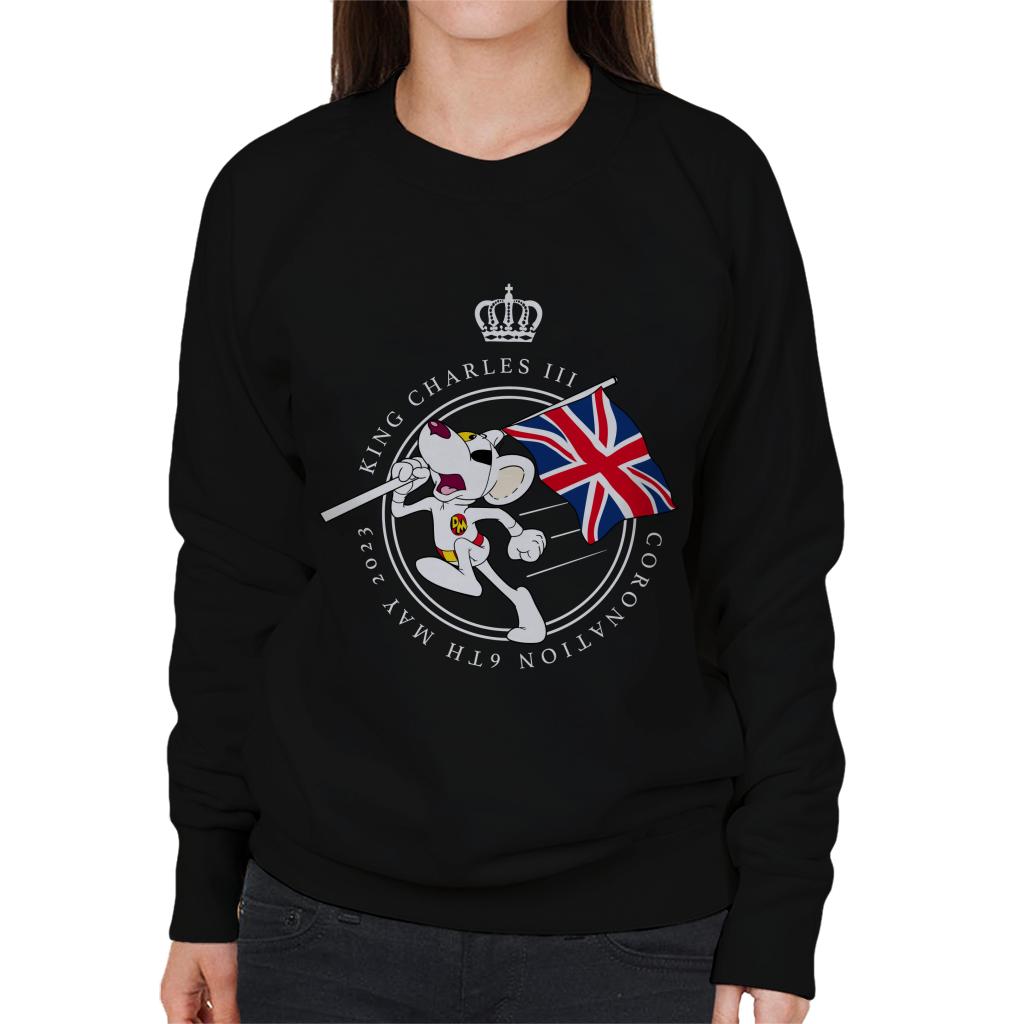 Danger Mouse Union Jack King Charles III 2023 Coronation Women's Sweatshirt-ALL + EVERY