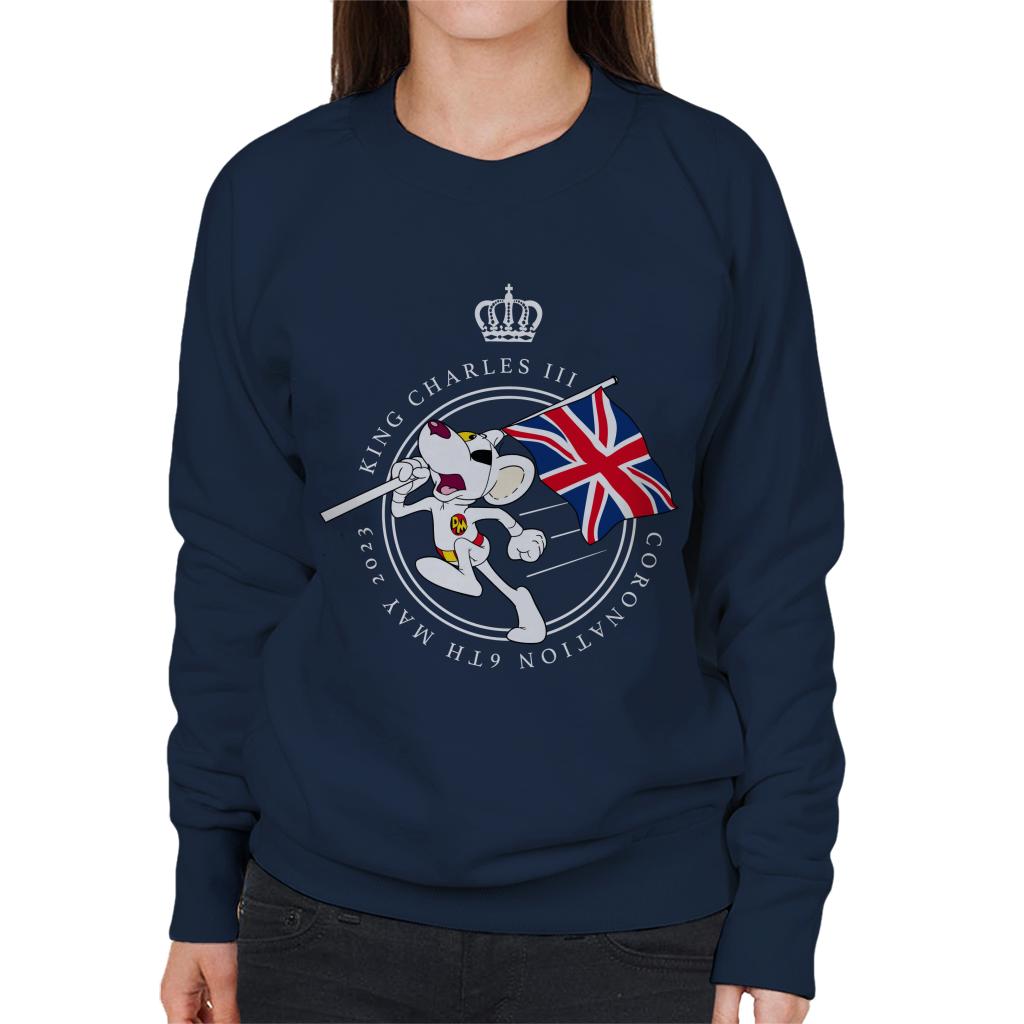 Danger Mouse Union Jack King Charles III 2023 Coronation Women's Sweatshirt-ALL + EVERY