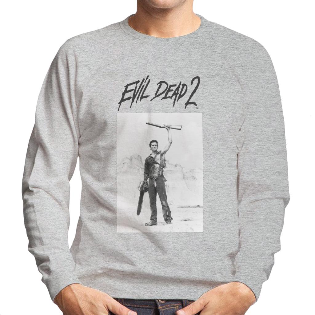 Evil Dead 2 Black Text Logo Men's Sweatshirt-ALL + EVERY