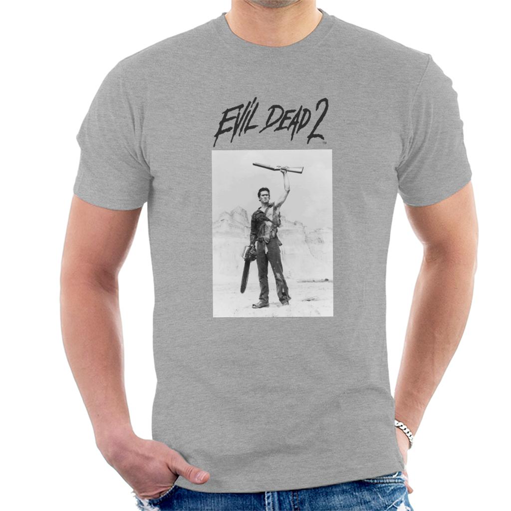 Evil Dead 2 Black Text Logo Men's T-Shirt-ALL + EVERY