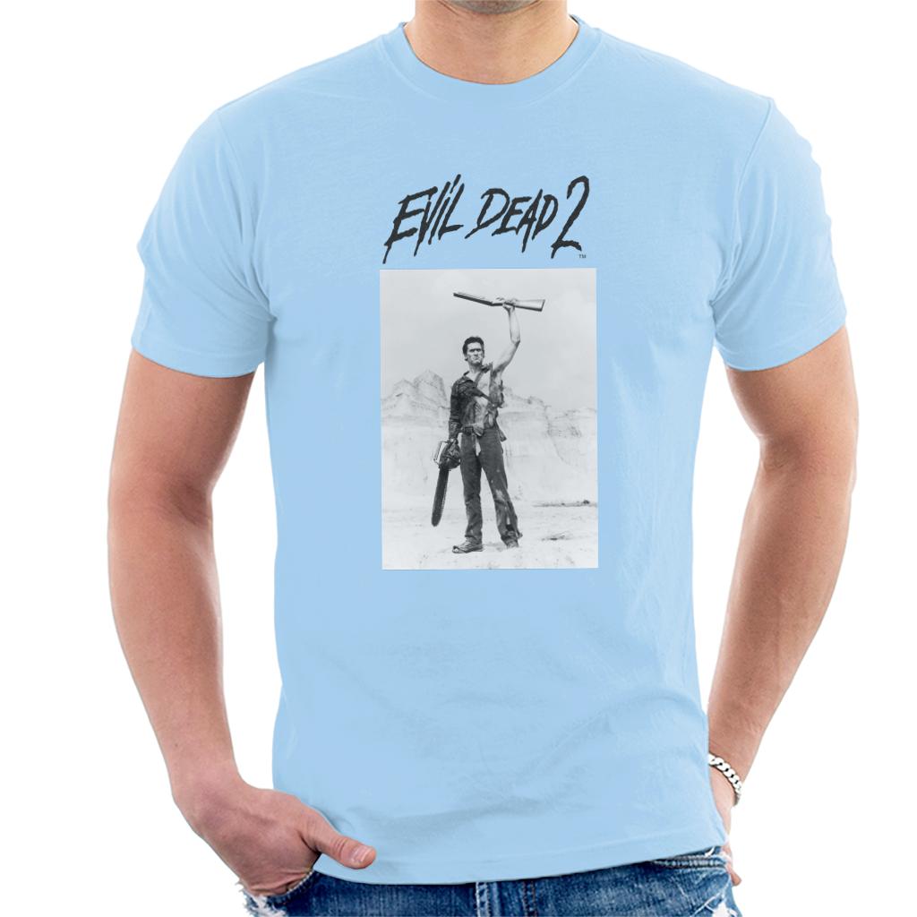 Evil Dead 2 Black Text Logo Men's T-Shirt-ALL + EVERY