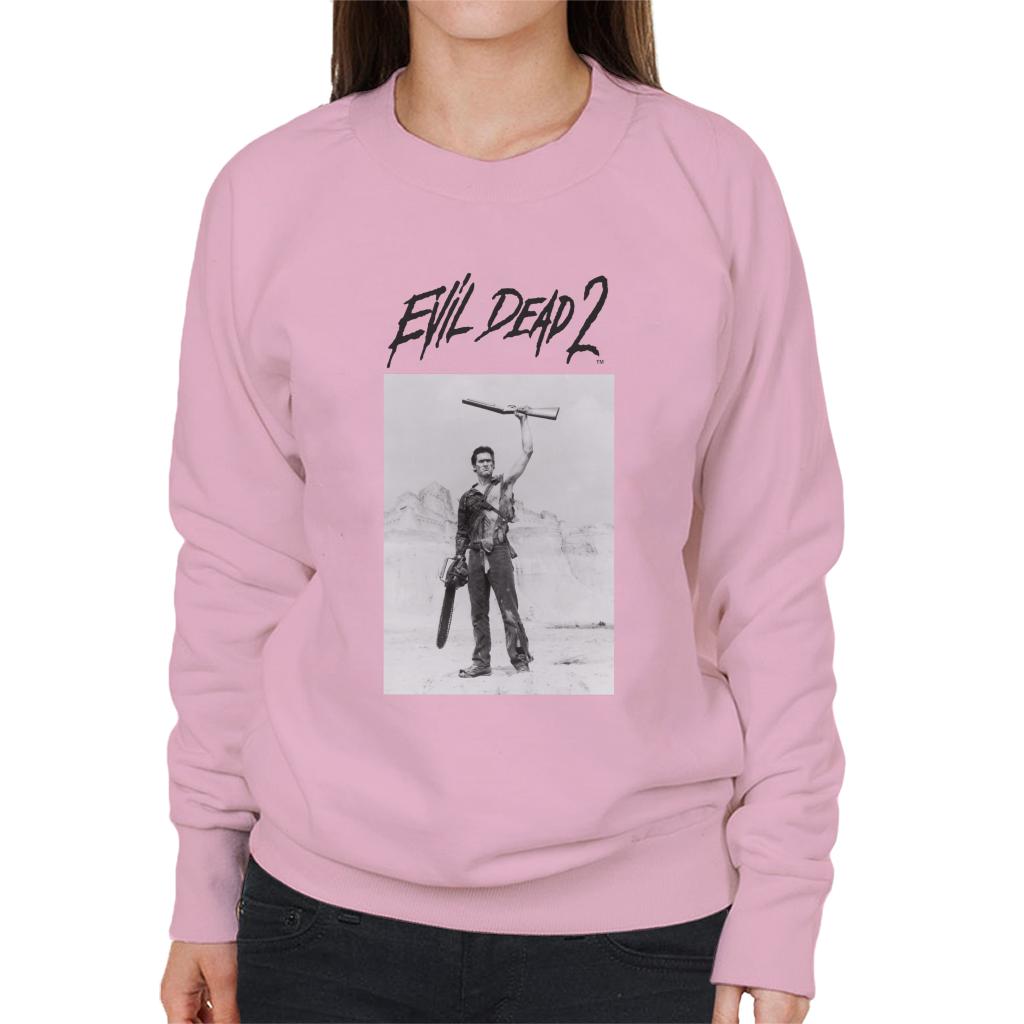 Evil Dead 2 Black Text Logo Women's Sweatshirt-ALL + EVERY